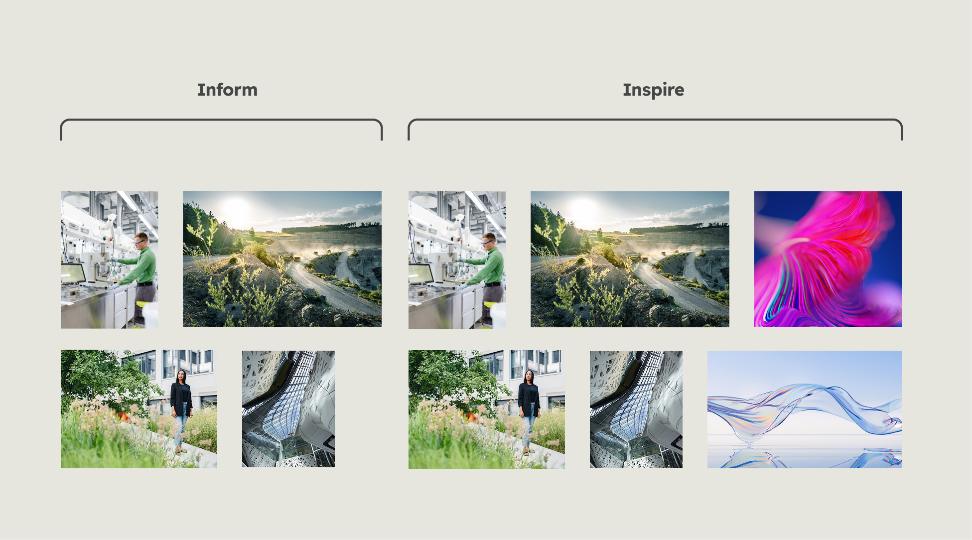 Image shows spectrum of pictures and in which design field to use them